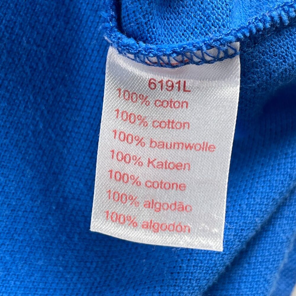 Lacoste Live Polo Shirt Mens Size 9 Blue Classic‎ Croc Logo Casual Preppy Peru - Picture 8 of 8